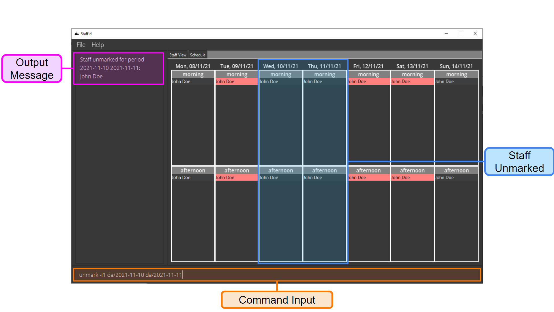 UnmarkCommandSchedule